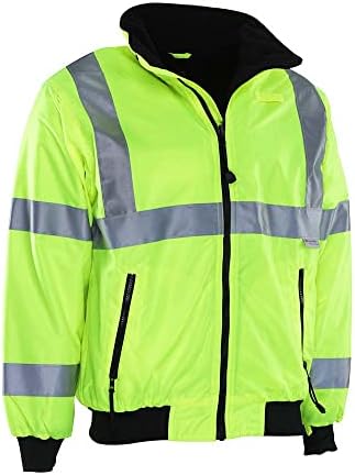 Reflektivna odjeća visoka vidljivost 3-sezonska sigurnosna jakna otporna na vodu - ANSI Class 3 kompatibilna - vapno