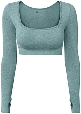 Hyz ženski sportovi Yoga teretana Stretch Bodycon usjev gornji kompresioni trening atletska majica s dugim rukavima