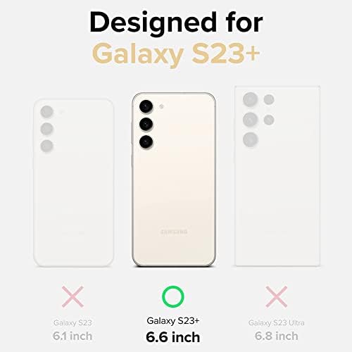 Goarshy kompatibilan sa Samsung Galaxy S23 Plus Collect Clear Case s držačem kartice Ne-žutalički telefon Precision Cut-out-out-out-out-out-Bumper