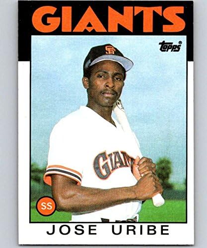 1986 bejzbol 12 Jose Uribe San Francisco Giants Službena MLB kartica za trgovanje