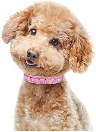DHDM personalizirani ovratnik za pse kožni Rhinestone Bling Charms Custom Pet Dogs CAT Ime