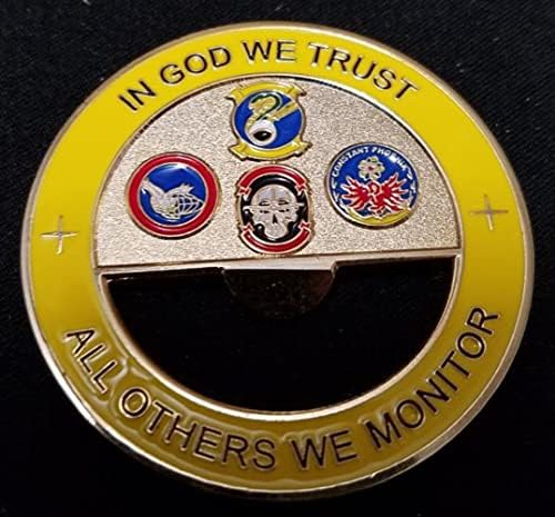 USAF 45. izviđački eskadrirani divlje mačke u Bogu vjerujemo svima drugima nadgledamo cura za otvarač za boce Custom Challenge Coin