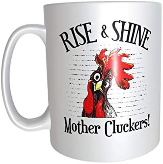DealDEKO Majčin dan pokloni za mamu-Rise And Shine majka Cluckers šolja za kafu