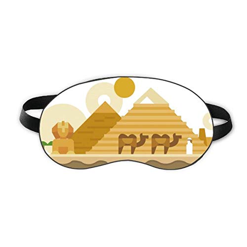 Egipat Yellow Green Spinx piramide kamila Slee Slee Shield Shield Soft Night Poklopac za sjenilo