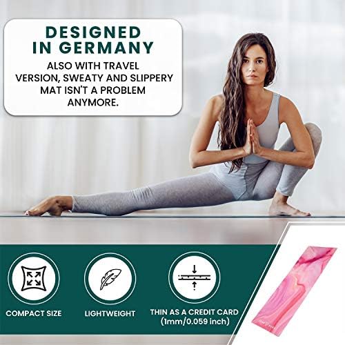Yoga Hero sklopiva prostirka za jogu za žene & amp; muškarci sa štampanim dizajnom - prenosiva tanka prostirka za jogu sa trakom za