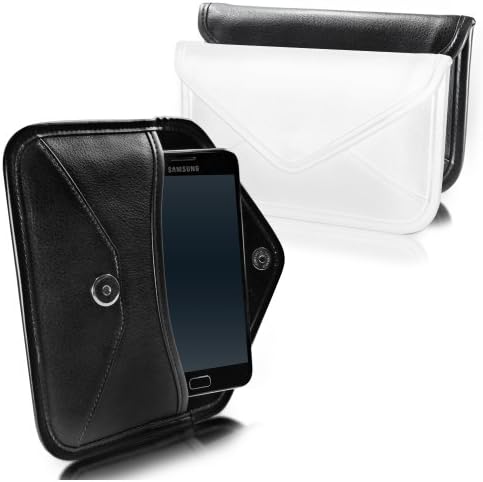 Boxwave Case kompatibilan s Samsung Galaxy J7 Neo - Elite kožna messenger torbica, sintetička kožna poklopac koverte za kovertu za Samsung Galaxy J7 Neo - bjelory white