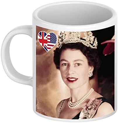 Keramička šolja kraljice Elizabete, šolja za kafu kraljice u znak sećanja na englesku kraljicu slavnih 70 godina, Memorijalni pokloni,