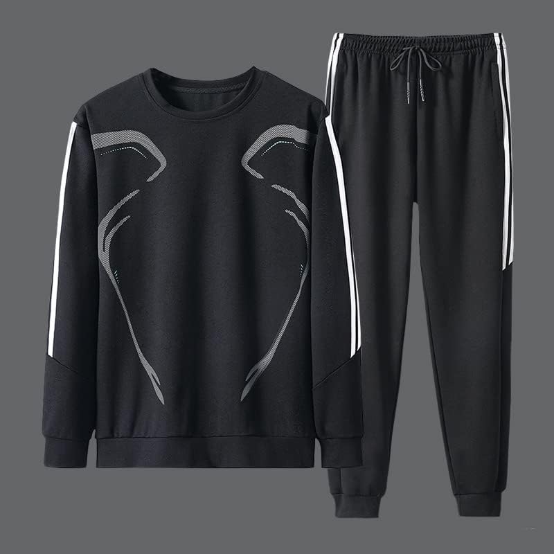 Muški tekući setovi crni pulover Sportska odjeća za trčanje trenerke Muške odijele + pant 2pcs setovi za žene sportsko trošenje