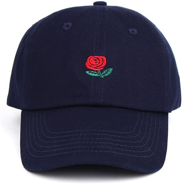 N / tuš pamučna ruža tata šešir za žene muškarci Podesiva cvjetna bejzbol kapa vez Snapback šešir zakrivljeni ljetni Sunhat