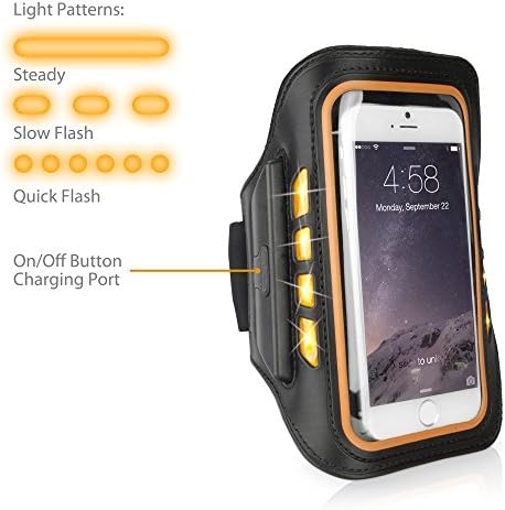 Boxwave futrola za Apple iPhone 13 Pro - jogbrite sportska ručica, visoka vidljivost sigurnosnih lampica LED trkača za Apple iPhone