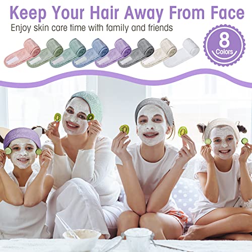 Geosar 40 kom Spa Headbands Bulk Spa Facial Headbands podesiva traka za glavu za pranje lica Head Wrap Makeup Hair Wrap dvostruki