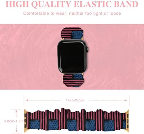 Vintage američka zastava elastične solo lopove bendove slatko ispisani sat straža Kompatibilan je za Apple Watch