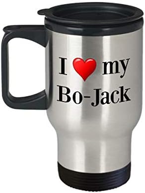 PUTOVANJE BO-JACK - Termalno izolirano nehrđajući čelik Bojack miješani boston terijer Jack Russell ljubitelj za pse poklon za kavu