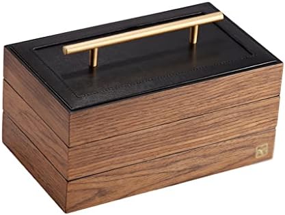 ZHUHW Retro kutija za nakit Retro multifunkcionalna kutija za odlaganje nakita drvene naušnice velikog kapaciteta višeslojne