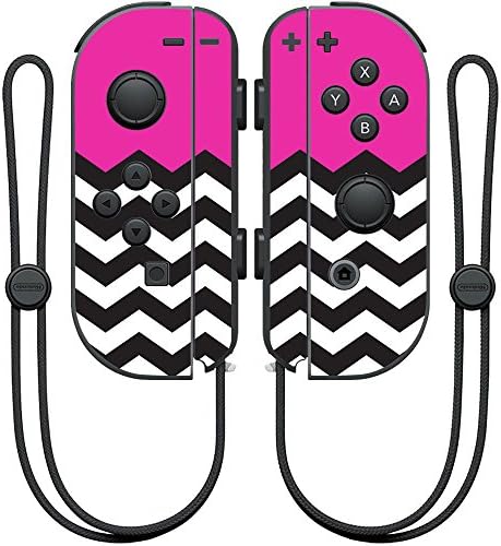 MightySkins kože kompatibilan sa Nintendo Joy - Con kontroler wrap Cover naljepnica Skins Hot Pink Chevron