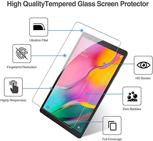 TANTEK [3-Paket zaštitnik ekrana za Samsung Galaxy Tab A 10.1 2019,Model SM-T510/T515,Film od kaljenog stakla,Ultra Clear,protiv ogrebotina,