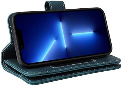 Futrola za Samsung Galaxy S23 / S23 Plus / S23 Ultra, magnetna torbica džep sa patentnim zatvaračem PU kožna Flip sa 6 utora za kartice i naramenicom Folio TPU unutrašnji stalak,plava, S23 Ultra