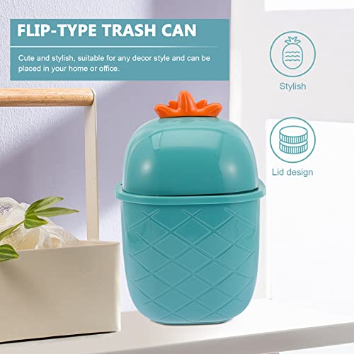 Prijenosni stol prijenosni komoda Mini smeće kontejner za smeće: Slatka ananas countertop stol za smeće otpad za stol za stola za