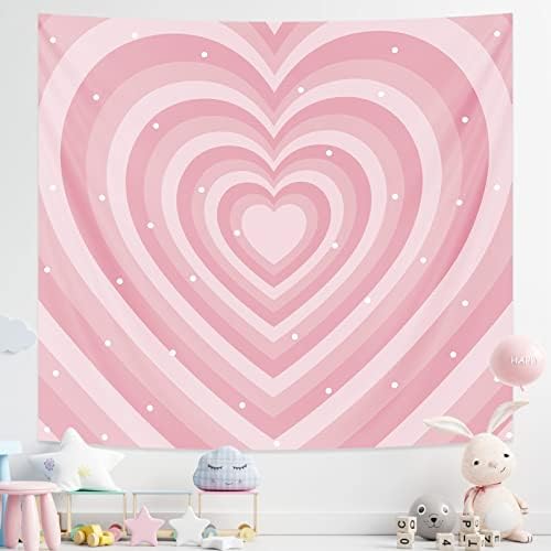 Pecfamly Pink dekor sobe tapiserija za spavaće sobe tinejdžerke, slatka estetska dekoracija sobe Pink, danski pastelni dekor sobe,