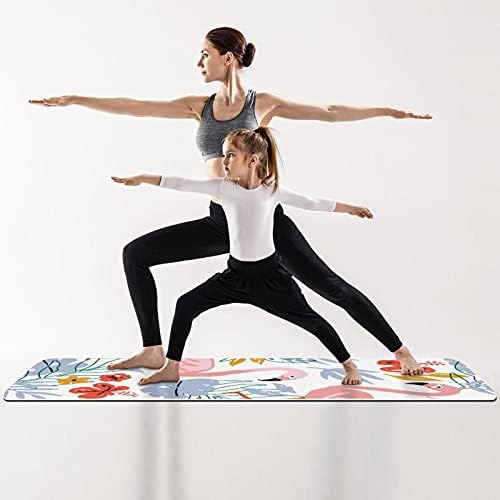 Flamingo uzorak Extra Thick Yoga Mat - ekološka neklizajuća Vježba & podloga za fitnes podloga za vježbu za sve vrste joge, pilatesa