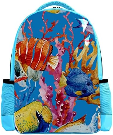 VBFOFBV putni ruksak, ruksak za prijenosnog računala za žene muškarci, modni ruksak, morska okeana koraljna riba