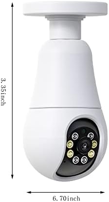 BZDZMQM 5GHz žarulja, 1080p WiFi sigurnosna kamera Dual Band 360 stupnjeva panoramska IP kamera E27 bežični kućni nadzor CAM W / noćni