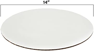 Čvrsta valovita bijela torta od 14 inča ili krug pizze za prikazivanje kolača od strane MT proizvoda - izrađeni u SAD-u
