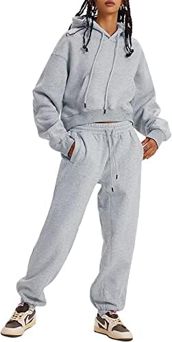 Cozypoin ženska fleva 2 komada odijela za dukseve gornje i joggers hlače hoodie pulover set trenerka