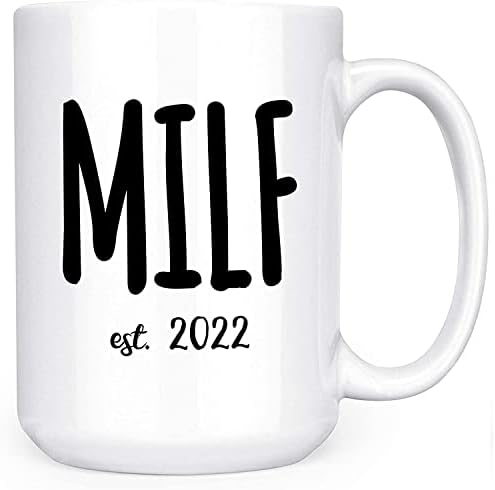 MILF est. 2022 - novi roditelj - 15oz Deluxe dvostrana šolja za čaj od kafe