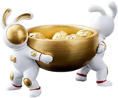 Heimp Nordic Holder Candy zaši za kolače od kunića astronaut Bowl Skulptura Vanity Tray ukrasi za desktop spavaću sobu Početna Birthday Day, 19cmx13cmx15cm ladica
