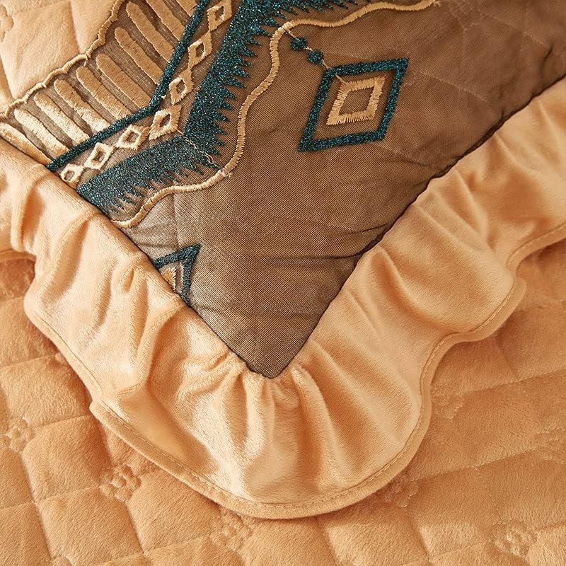 Xqxqfdc 2pcs čipka baršun jastuk poklopac prekrivanog pravokutnika par jastuk shams pune boje meko debelo za krevet