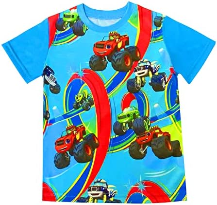 HASLED Boys Monster Car Shirt Setovi kompleta za malu djecu kamioni Tee Top 2 kom kratki rukav crtana odjeća za zabavu