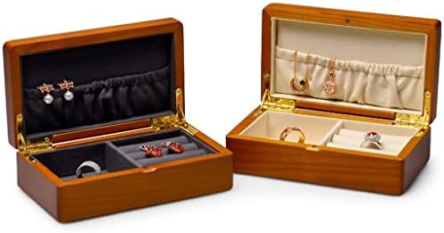 TREXD torbica za nakit od punog drveta za prstenaste naušnice narukvica privjesak ogrlica sat kutija za nakit Organizator