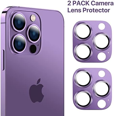 [2 Pakovanje] Auleegei zaštitnik sočiva kamere kompatibilan sa iPhoneom 14 Pro 6.1 inch i iPhoneom 14 Pro Max 6.7 inch [9h Premium