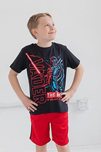 Ratovi zvijezda Darth Vader Stormtrooper Millenium Falcon Mesh grafička majica i šorc Outfit Set malog djeteta do velikog djeteta