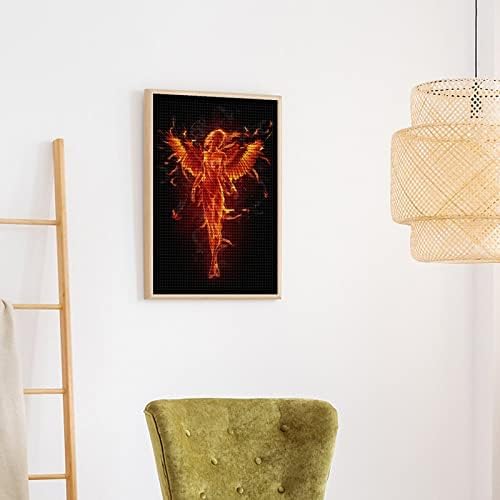 Burning Angel of Flame Diy 5D dijamantskih slikarskih setova pune bušilice Diamond Točad Slike ARTS Craft za uređenje doma 12 x16