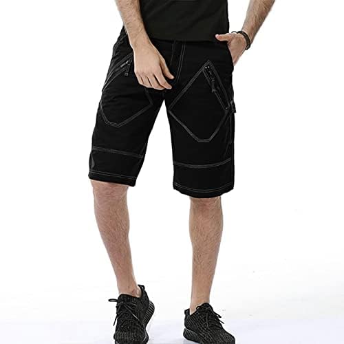 Saxigol muški kratke hlače 2023 Ljetne teretne hlače opuštene casual multi džepovi zvezni zvezni patentni zatvarač prevelizirani redovni