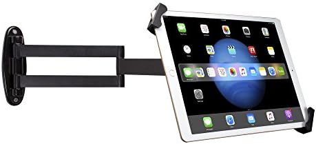 Sigurnosni zidni nosač – CTA artikulirajući držač tableta za ruku sa rotacijom od 360 stepeni za iPad 10. generacije 10.9 inča-iPad 7./8. / 9. generacije 10.2 inča-iPad Pro 12.9 inča & amp; 7-13 tableti-Crni
