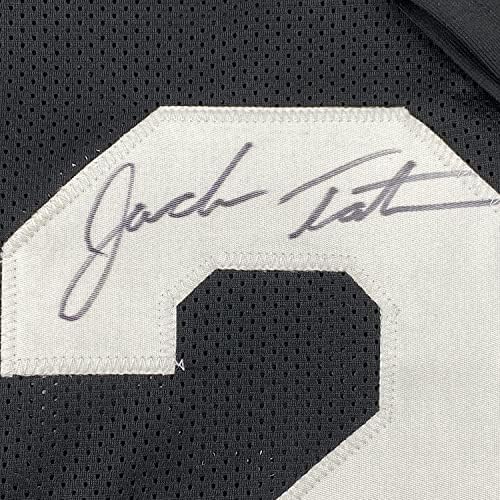 Uokvireni autogramirani / potpisan Jack Tatum 33x42 Oakland Crni nogometni dres JSA COA 2