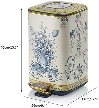 Paifa kanta za smeće, Sofistirana i elegantna Francuska kanta za smeće za domaćinstvo ručno obojena boja lakirani zlatni list Vila