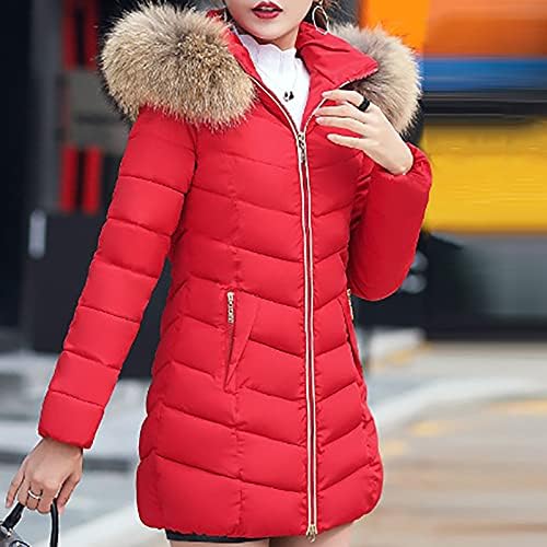 RMXEI ženske modne modele srednje dužine vitka pamučna jakna velika kosa dolje pamučna jakna