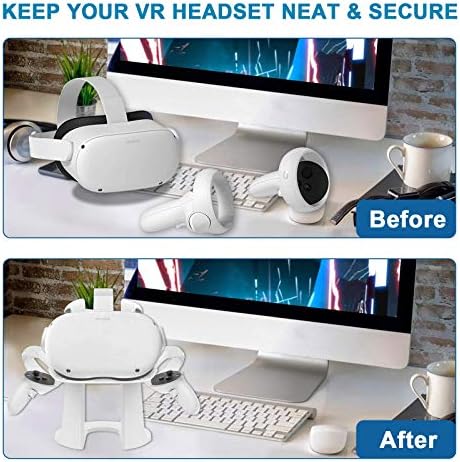 Beyjoy VR stalak sa držačem kontrolera, VR slušalice za prikaz stanice za prikaz i kontroler za Oculus Quest 2, Oculus Rift S, Oculus