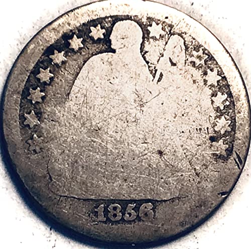 1856. O sjedeći Liberty Silver Dime prodavača o dobrom