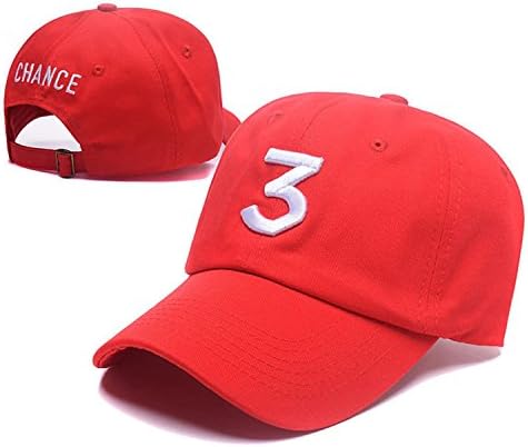 IVYRISE Šansa reper Bejzbol šešir veze broj 3 kape Cool Hip Hop Rock modni klasični šeširi s podesivim remenom