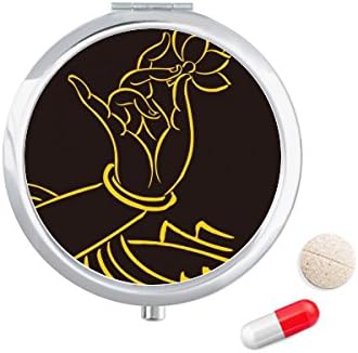 Kultura Carina Ruka Lotus Simple Pattern Pill Case Džepna Kutija Za Skladištenje Lijekova Dozator Za Kontejnere