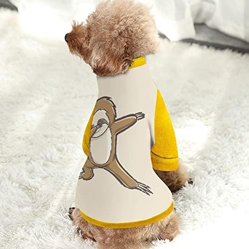 Smiješan ubodan Sloth Print Dukserice za kućne ljubimce sa pulovernim puloverom za pse za pse mačka sa dizajnom