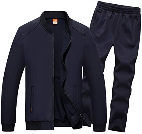 Invachi muške casual 2 komada Atletic puni zip sportski setovi jakna i hlače Aktivni fitness znoj za trenerke