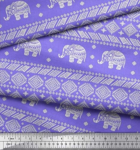 Soimoi pamuk Jersey Fabric Aztec & Tribal Elephant životinja print Fabric by the Yard 58 inčni širok
