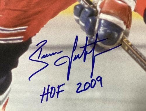 Brian Leetch potpisan poster NY Rangers Autograph Hockey Hof 2009 natpis JSA - AUTOGREM NHL Photos
