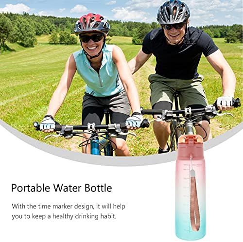 Nuobesty Biciklisti boce za vodu za vodu motivacijska fitnes sportska boca vode široka usta nepropusna netroksična za teretanu vanjsku